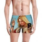Grand Theft Auto V Cover Blonde Bikini Girl Men's Boxers