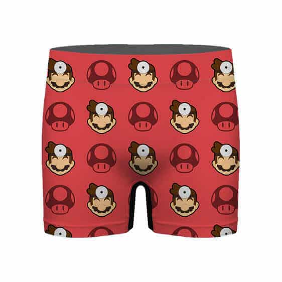 Iconic Doctor Mario Pattern Red Men's Boxer Briefs