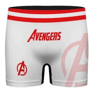 Marvel Avengers Logo Minimalist Art White Men's Boxer Briefs