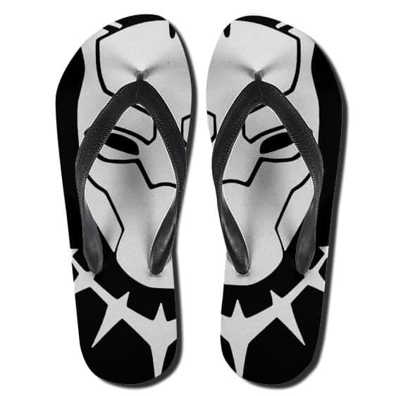 Marvel Black Panther Head Logo Art Stylish Thong Sandals