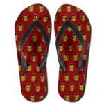 Marvel Comics Classic Iron Man Head Pattern Thong Sandals