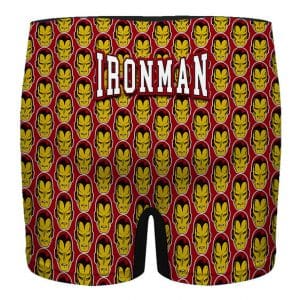 Marvel Comics Iron Man Head Cartoon Pattern Men's Boxers