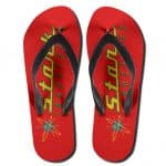 Marvel Comics Vintage Stark Industries Logo Red Flip Flops