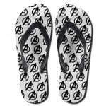 Marvel Hero Squad Avengers Logo Pattern White Flip Flops