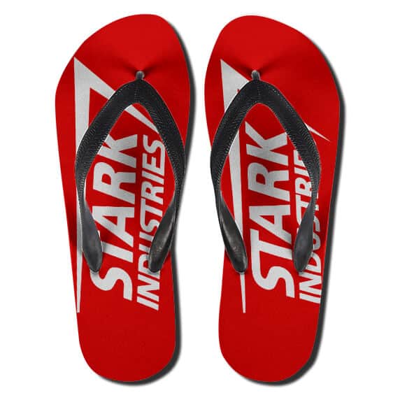 Marvel Iron Man Stark Industries Logo Flip Flop Slippers