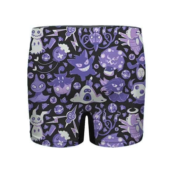 Rare Ghost Type Pokemon Pattern Purple Men's Underwear