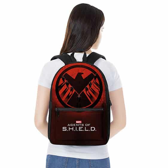 Canvas Backpack Tail Hydra LOGO Kids Shoulder Bag Marvel Agents of S.H.I.E.L.D 