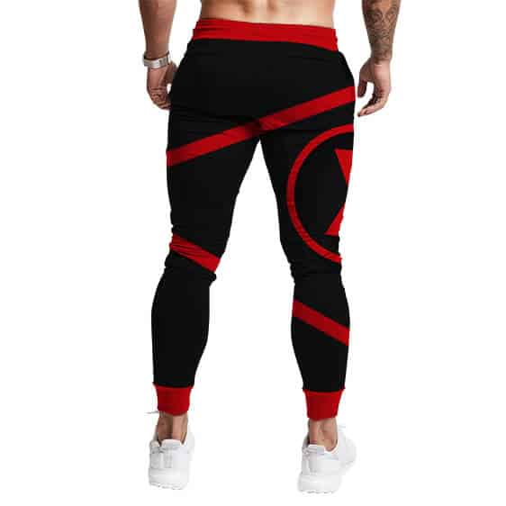 Black Widow Stunning Red And Black Marvel Jogger Pants