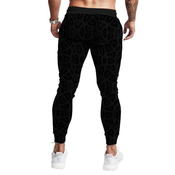 Classic Black Panther Logo and Skin Pattern Jogger Pants