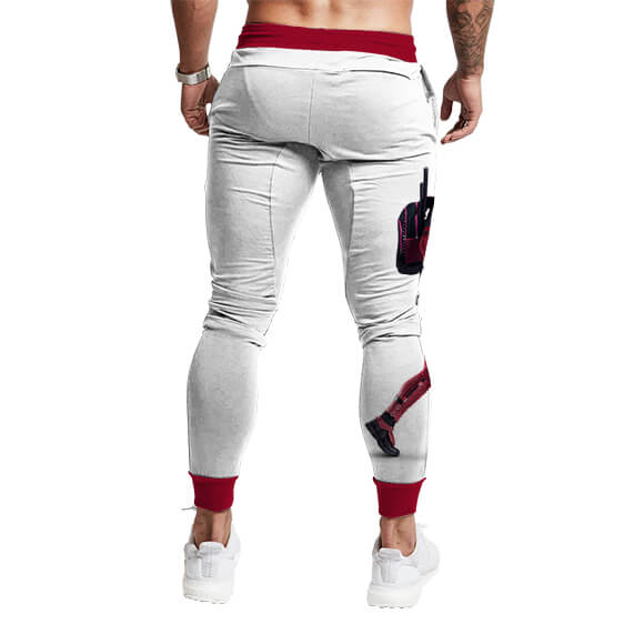 Funny Deadpool Bad Ass Pose White Dope Jogger Pants