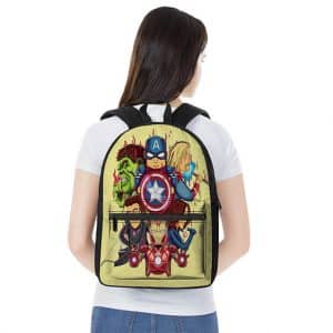 Marvel Avengers Squad Members Chibi Style Cute Backpack