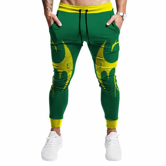 Marvel Comics Danny Rand Iron Fist Symbol Green Sweatpants