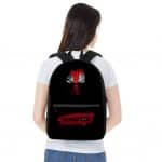 Mercenary Hero Deadpool Head Silhouette Art Badass Backpack