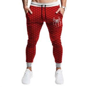 Simple Spider-Man Logo Tessellate Pattern Red Joggers