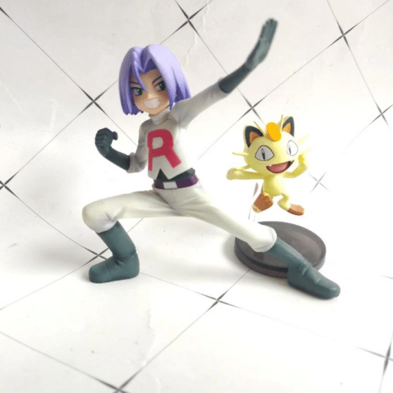 Team Rocket James and Meowth Pokemon Static Toy Figure