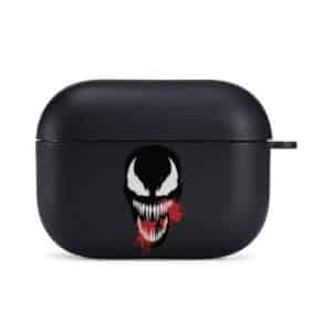 Venom Symbiote Creepy Face Art Black AirPods Pro Case