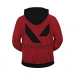 Valorant Femme Fatale Duelist Jett Cool Red Zip Up Hoodie