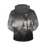 Stunning PUBG Artwork Battle-ready Player Gray Zip Up Hoodie