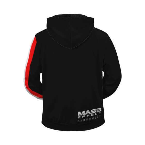Cool Mass Effect N7 Special Forces Logo Black Zip Up Hoodie