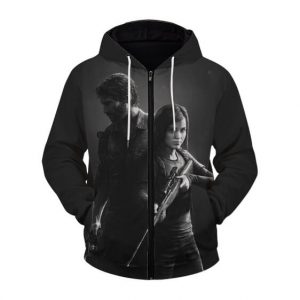 The Last Of Us Joel And Ellie Iconic Pose Zip Up Hoodie Jacket
