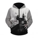 Batman Arkham City Cover Artwork Cool Zip Up Hoodie Jacket