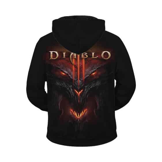 Amazing Diablo III Cover Artwork Black Zip Up Hoodie Jacket
