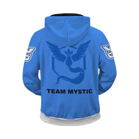 Pokemon Go Team Mystic Awesome Crest Zip Up Hoodie