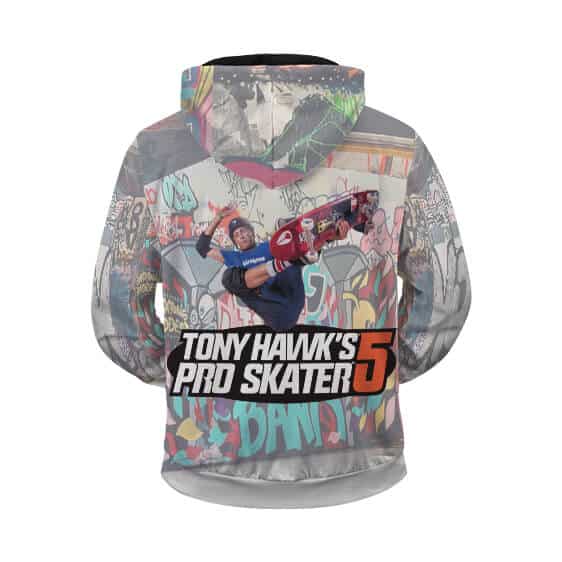 Tony Hawk's Pro Skater Wall Art Graffiti Cool Zip Up Hoodie