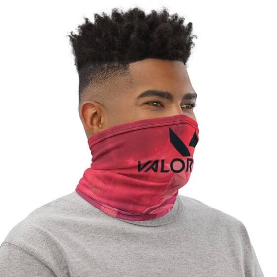 Valorant Logo Jett Silhouette Cool Raspberry Pink Tube Mask