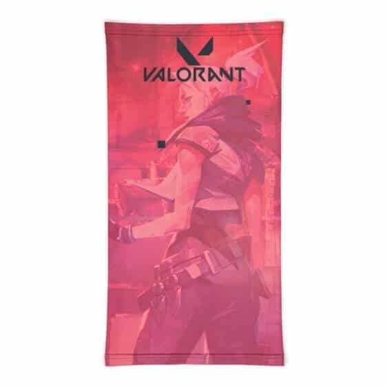 Valorant Logo Jett Silhouette Cool Raspberry Pink Tube Mask