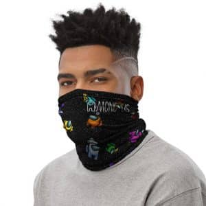 Among Us Adorable Crewmates In Space Black Neck Warmer