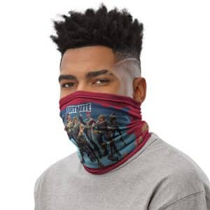 Fortnite Logo And Characters Artwork Cool Red Neck Gaiter