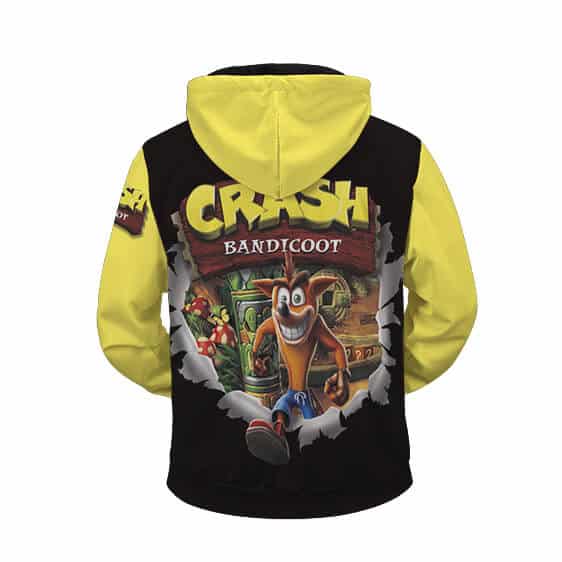 Crash Bandicoot Energetic Pose Amazing Zip Up Hoodie Jacket