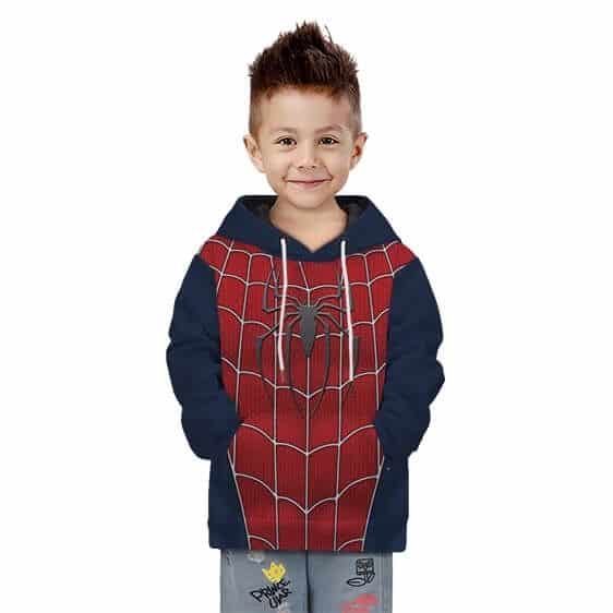 Classic Spiderman Tobey Maguire Cosplay Suit Kids Hoodie
