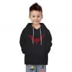 DC Comics Batman Beyond Red Bat Icon Black Children Hoodie