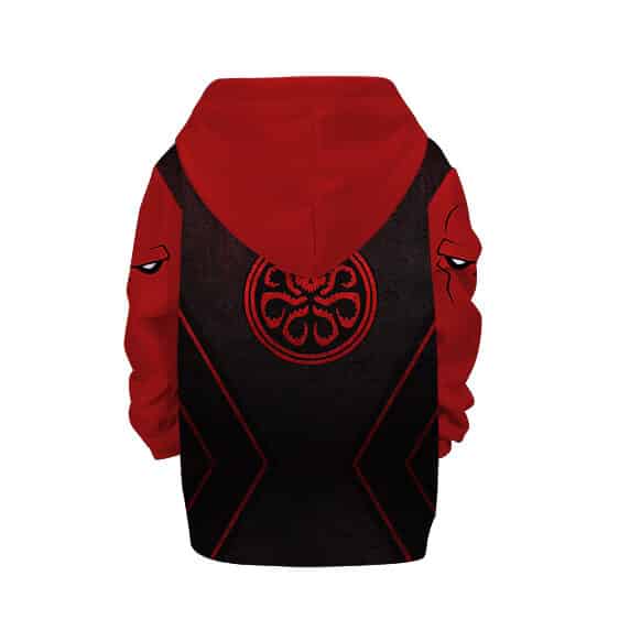 Hydra Logo Red Skull Artwork Badass Kids Hoodie Jacket