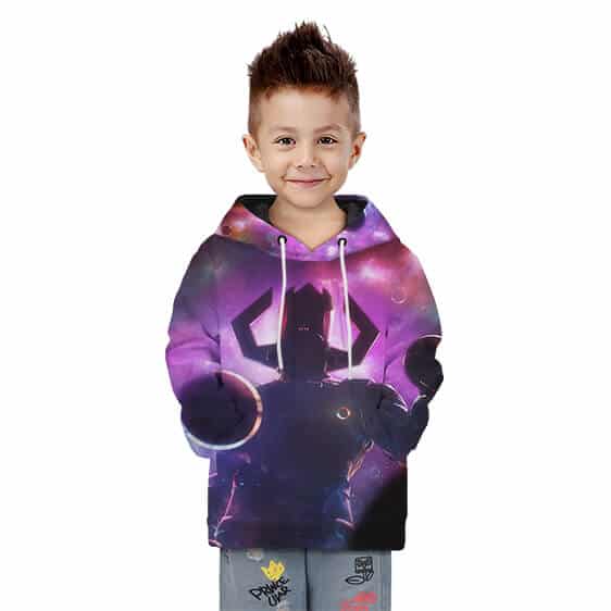 Marvel Cosmic Entity Galactus Silhouette Epic Kids Hoodie