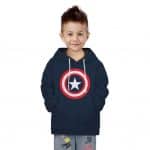 Marvel Hero Captain America Shield Logo Awesome Kids Hoodie
