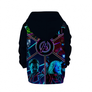 Marvel Heroes Avengers Neon Artwork Badass Kids Hoodie