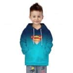 Superman Iconic Logo Vibrant Art Stylish Children Hoodie