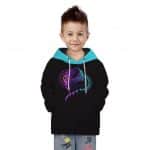 Vibrant Black Panther Head Logo Retro Art Children Hoodie