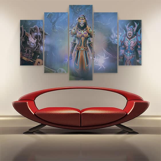 World Of Warcraft Plagueheart Gear 5pc Wall Art Canvas
