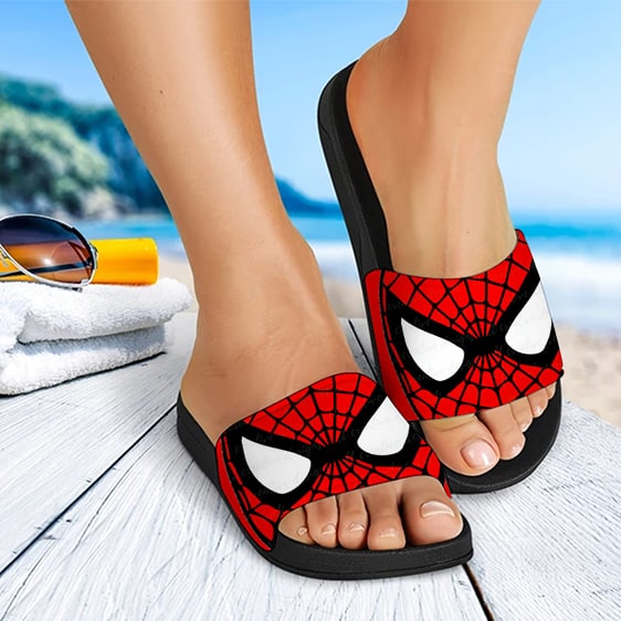 Marvel Superhero Spider-Man Head Design Cool Slide Sandals