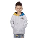 Wolverine Basketball Inspired Logo White Children Hoodie