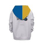 Wolverine Basketball Inspired Logo White Children Hoodie