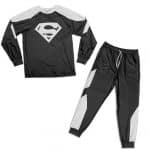 Awesome Superman Solar Regeneration Suit Black Pajamas Set