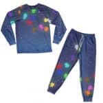 Cute Among Us Christmas Lights Characters Pajamas Set