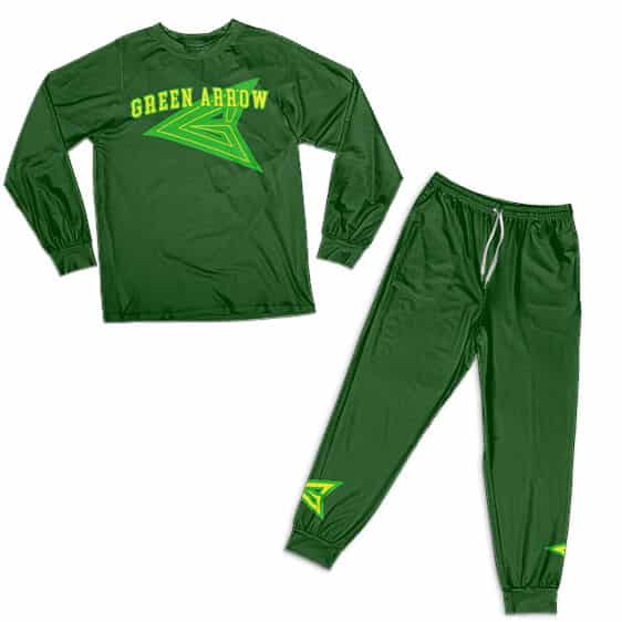Justice League Green Arrow Logo Design Cool Pajamas Set