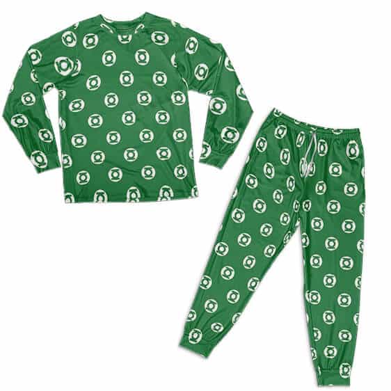 Justice League Green Lantern Ring Logo Awesome Pajamas Set