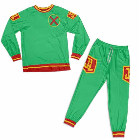 Justice League Martian Manhunter Logo Green Nightwear Set